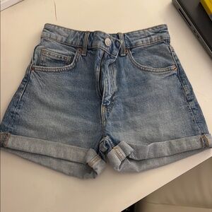 Zara Light Blue Jean Shorts